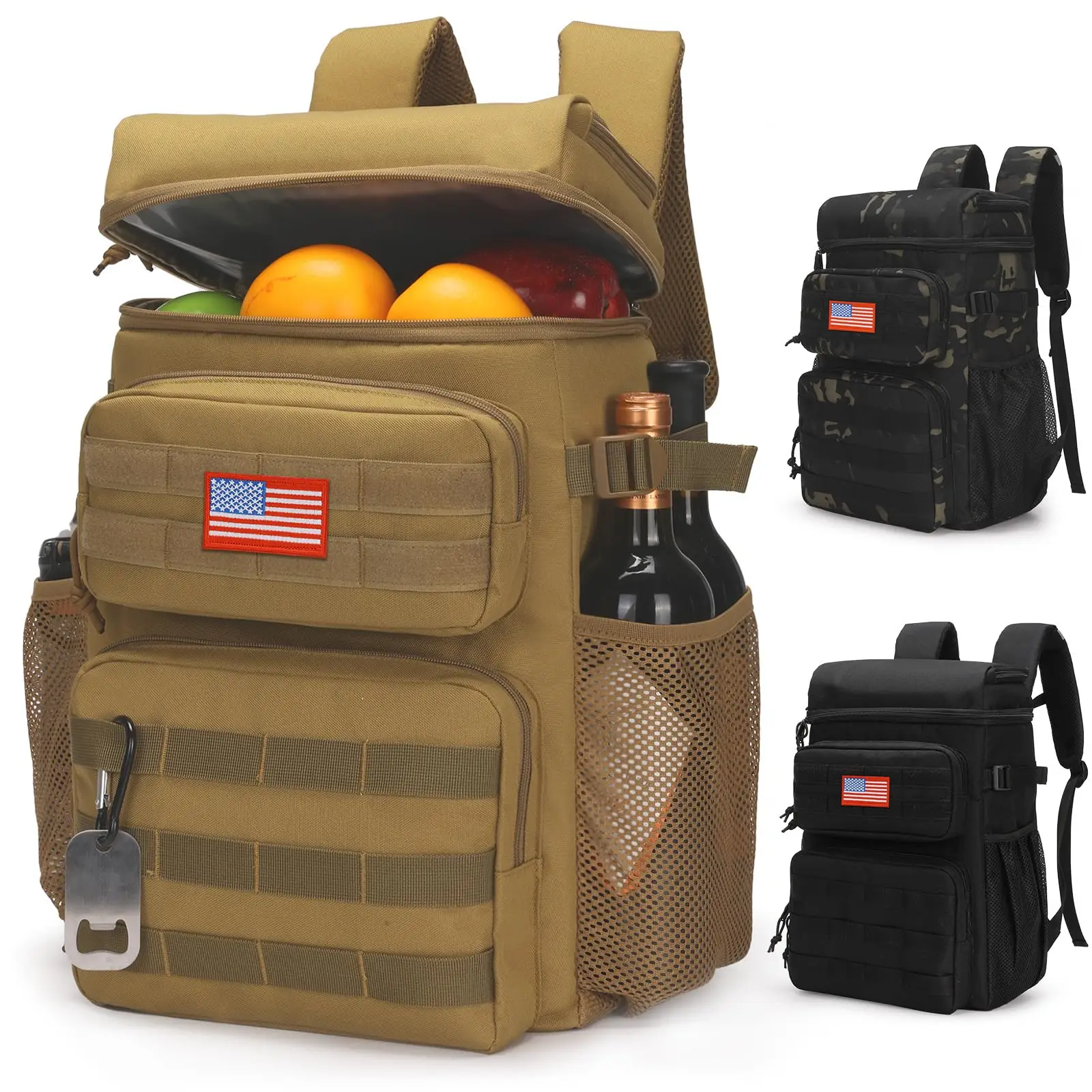 Portable Insulated Bag For Food Waterproof Outdoor Climbing Backpack Tactical Travel Insulated Cooler Backpack