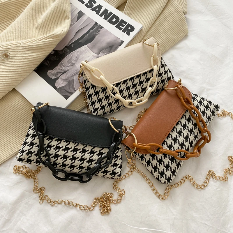 
2020 2021 korean style hang bag cheap pu leather purse luxury fashion design ladies handbag with chain for women 