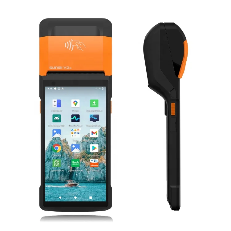Sunmi V2s Pos Terminal NFC 4G Network all in one handheld Pos machine restaurant point of sale Android 11 POS Systems