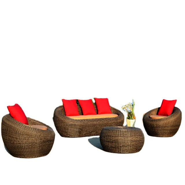 Для двора с алюминиевым каркасом Современная уличная садовая мебель софа набор