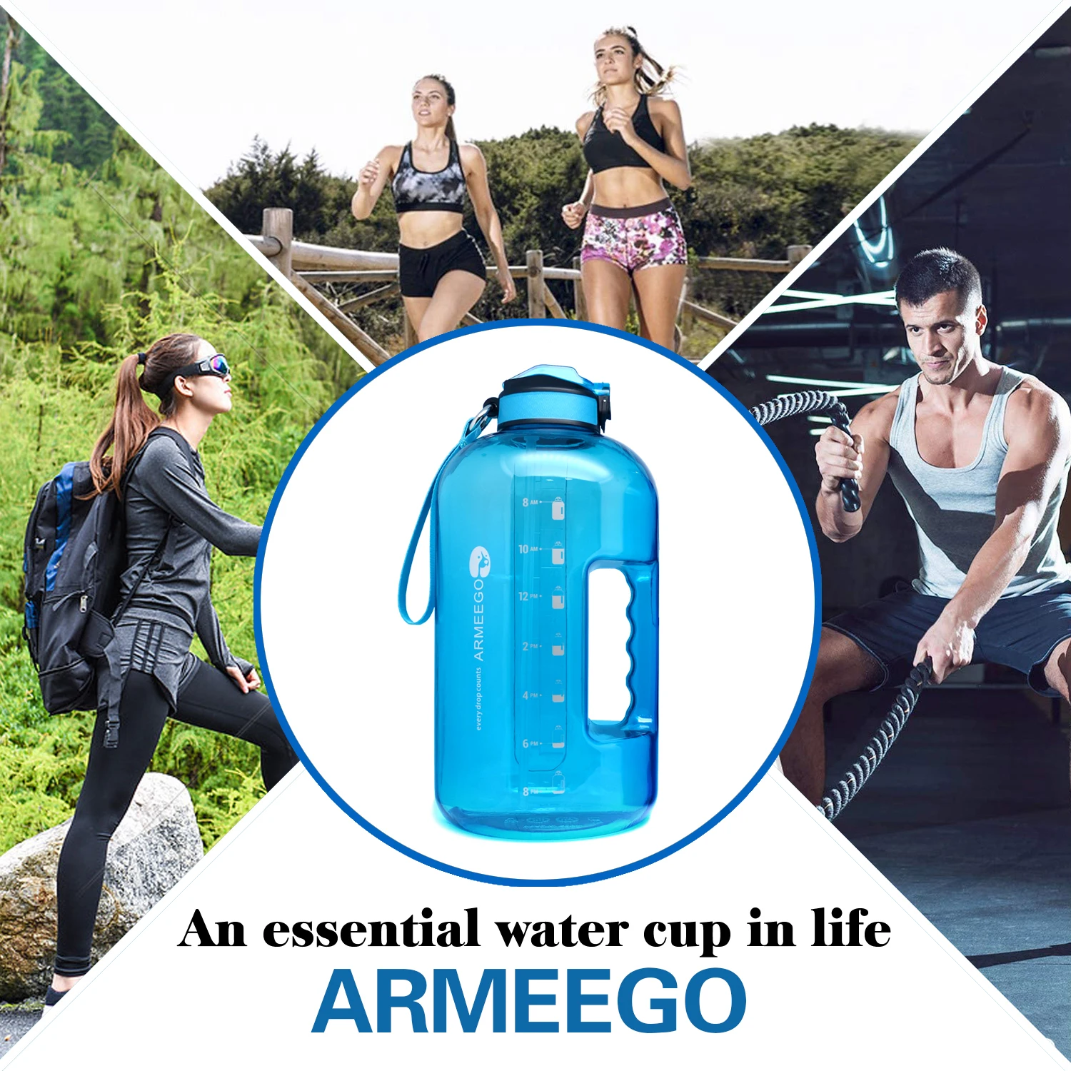 ARMEEGOAmazon Bestseller Outdoor Sports Plastic Fruit Infuser Water Bottle Lemon Juice Water Bottle Botella De Agua Bouteille de