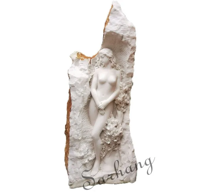 Home Decoration 3D Decorative Relief marble statue Nude Female European style