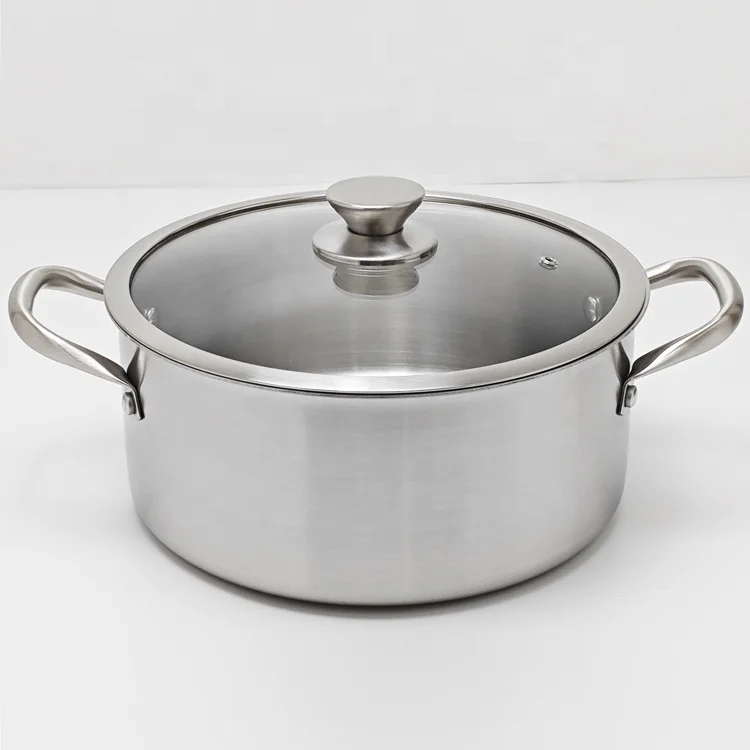 3Ply casseroles stainless steel 304 saucepan induction stockpot for Home Kitchen Cooking