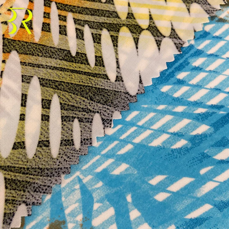 
75D DTY 140Gsm Knitting Polyester Microfiber Printed Lycra Fabric Malaysia For Casual Dress 