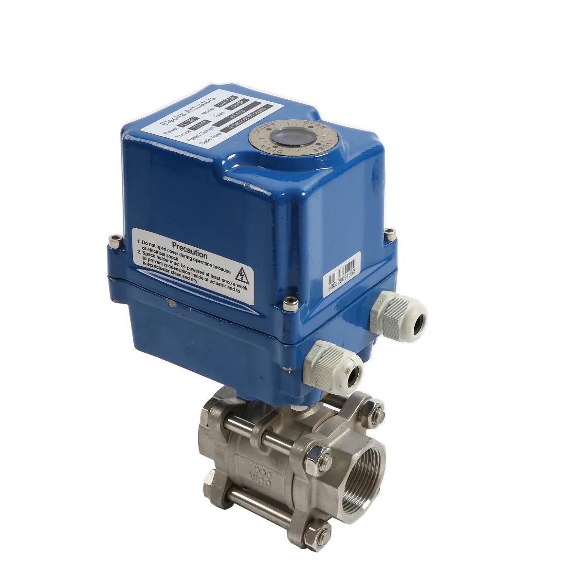 Electric butterfly valve motorized actuator water control