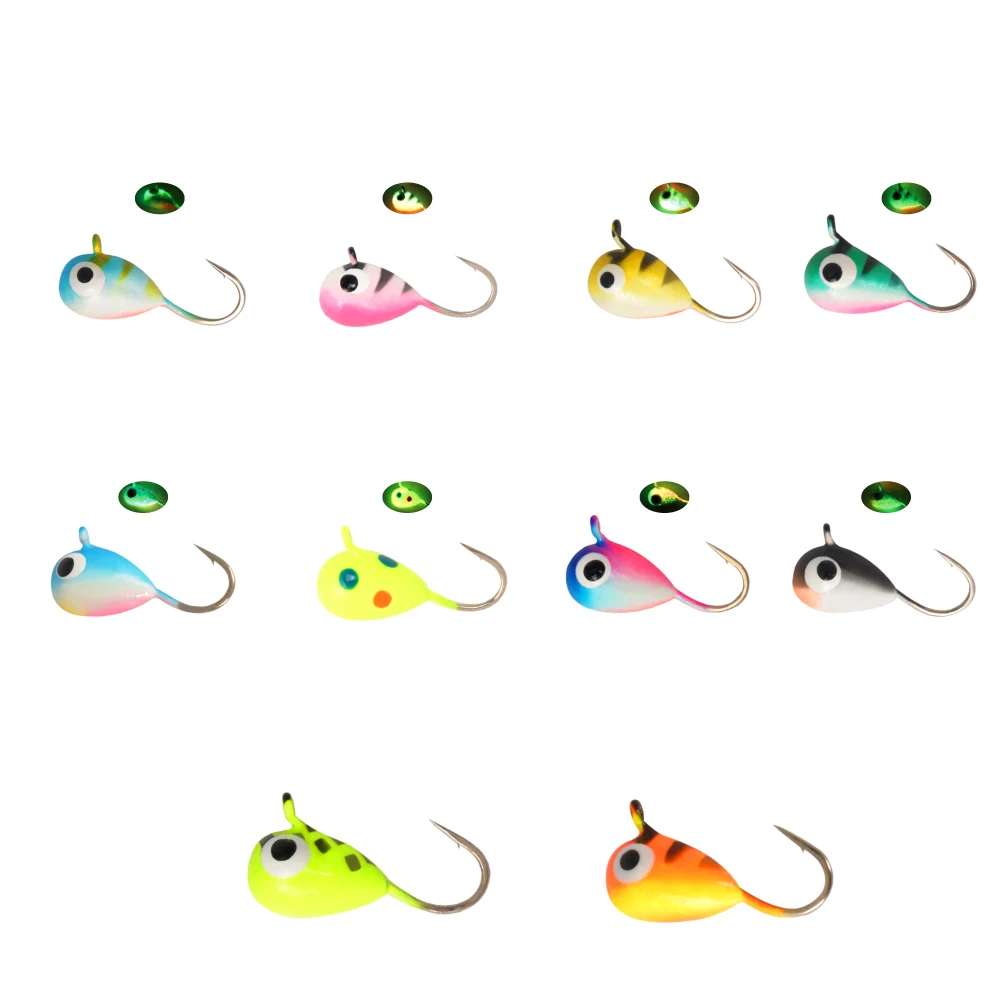 Factory Wholesale Tungsten Ice Fishing Jigs 97% Purity Tungsten Alloy Tear Drop Ice Jig