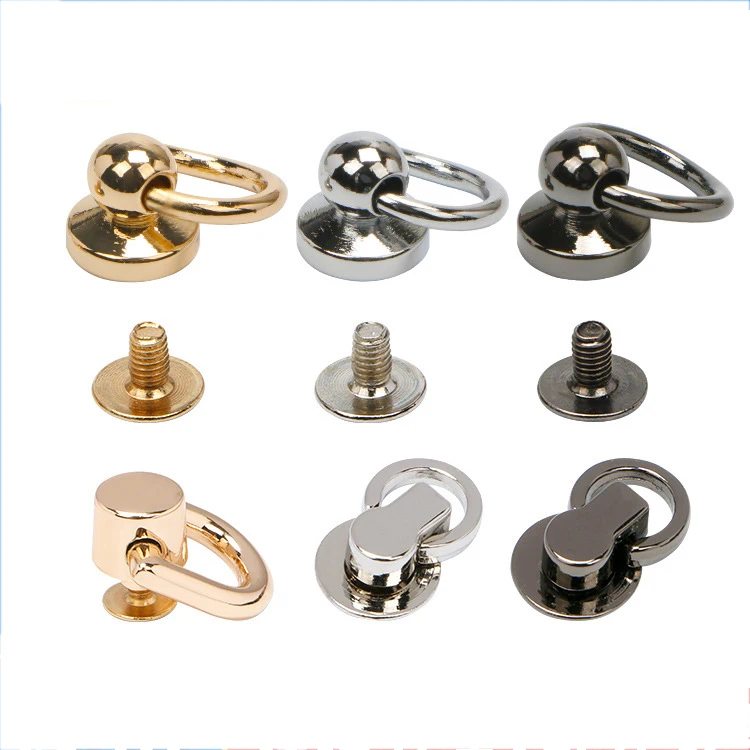 DWDP 8 different style Screwback Head Stud Rivet with Pull Ring