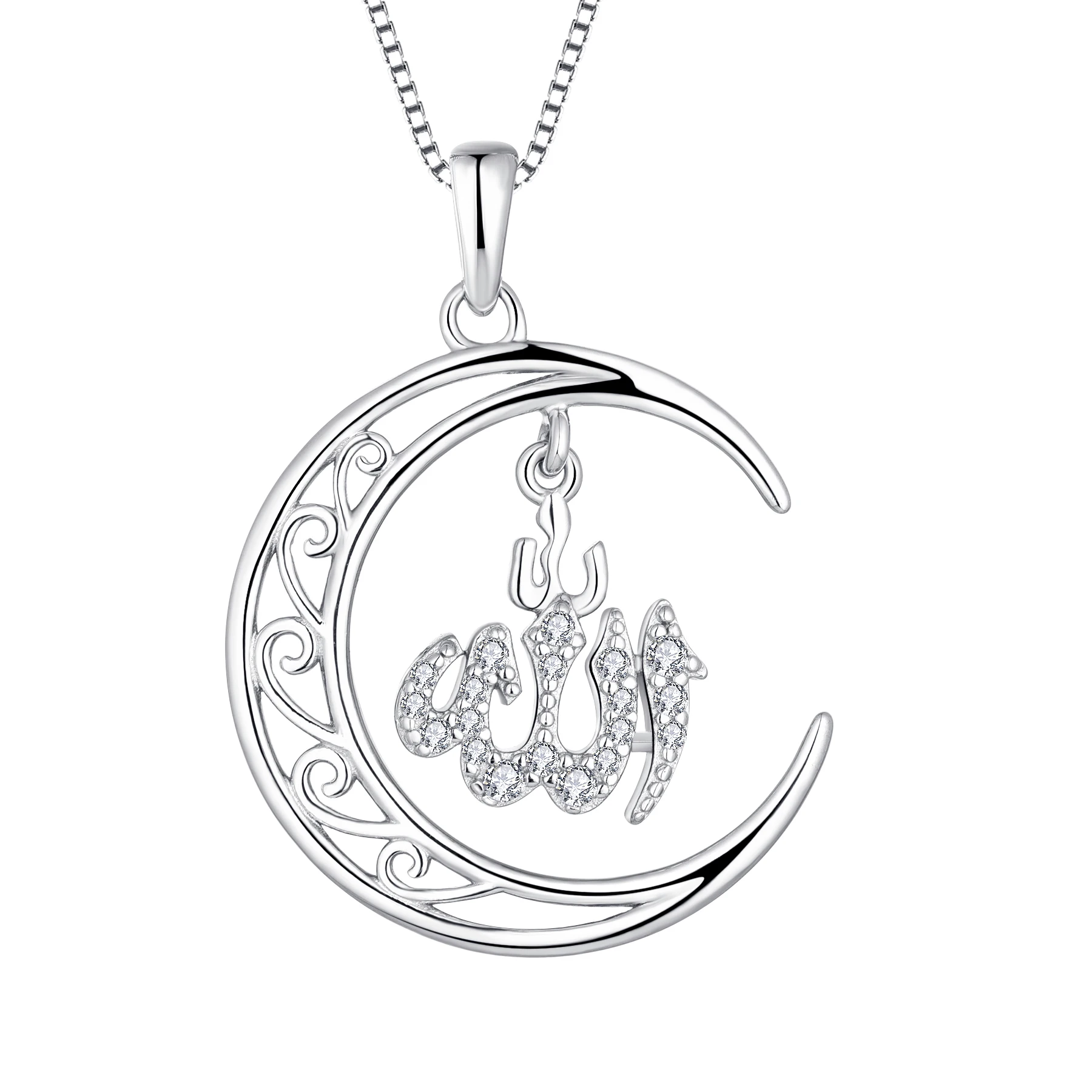 Yh Jewellery 925 Sterling Silver Islamic Pendant Religious Muslim Moon Yogo Pendant Jewelry