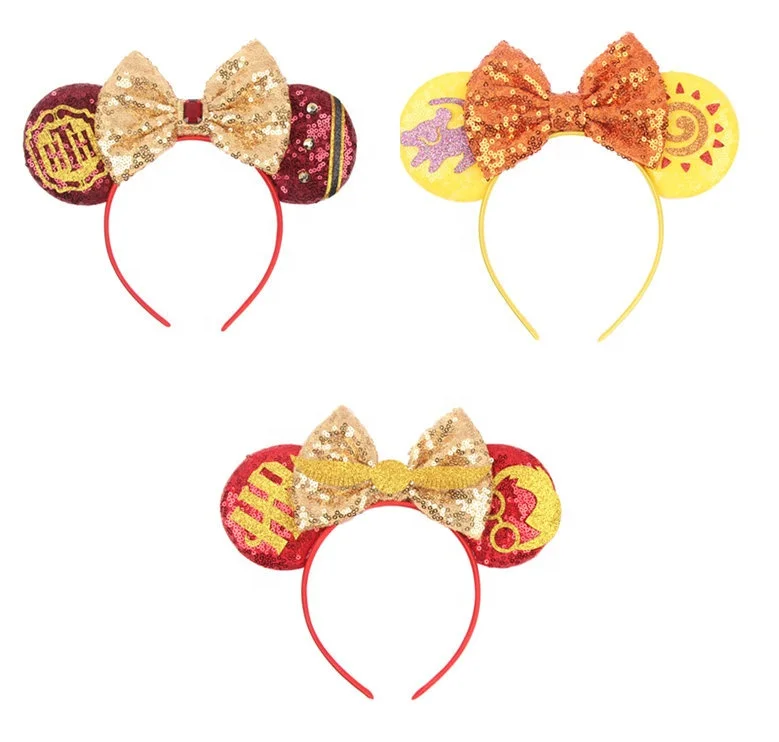 Ziming 2021 New Designed Kids Children Party And Festival Mixed Colors Mouse Ears With Bows DIY Headbands Head Wear Bands
