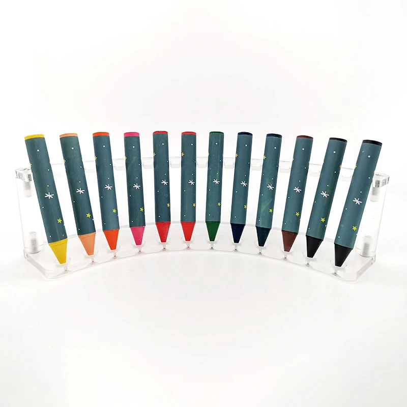 Non-toxic12 multi color oil pastel crayon colour oil pastel art paint drawing oil pastel wax crayon set custom logo