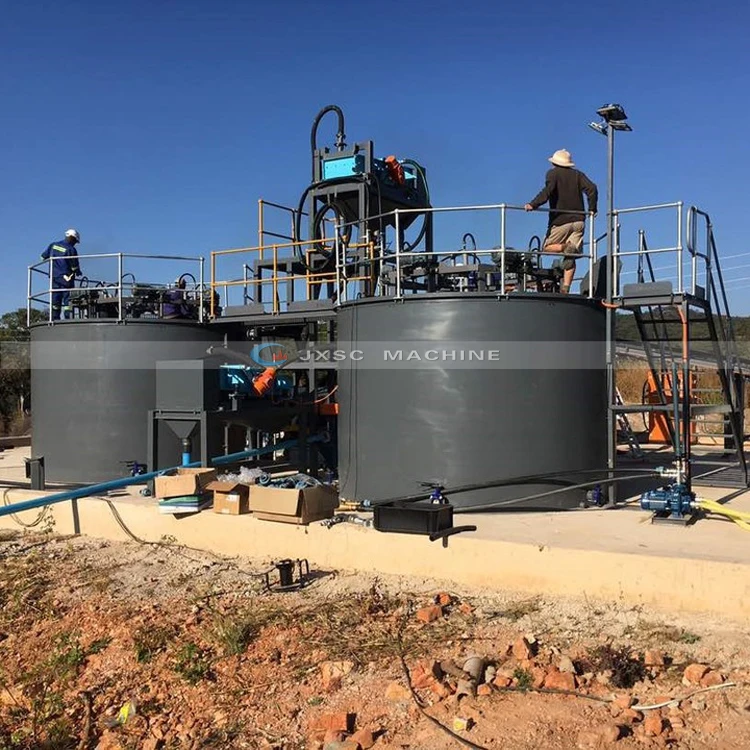 Small Capacity CIL Process Method Carbon in Leach Mining Equipment 95% Recovery Gold Leaching Plant