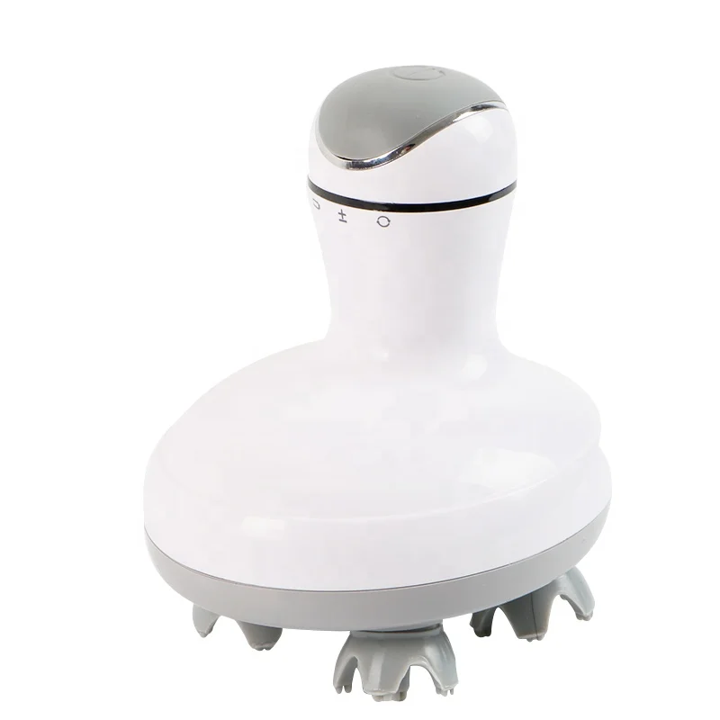 electric handheld silicone waterproof IPX 7 head body scalp knead vibrating shower massager with 4 heads