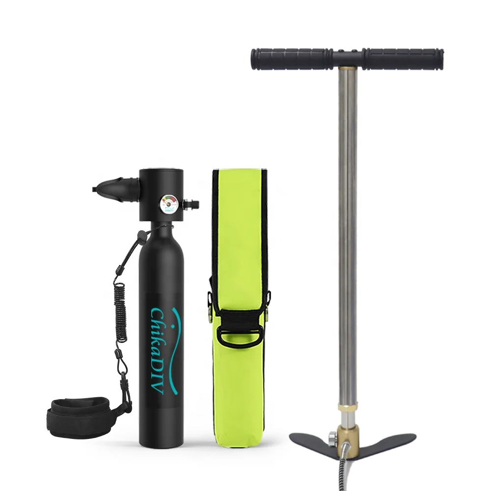 Chikadiv Mini C300 Bring a pump set Swimming Snorkel Diving Package Dive Kit New Technology Pool Equipment Scuba Tank