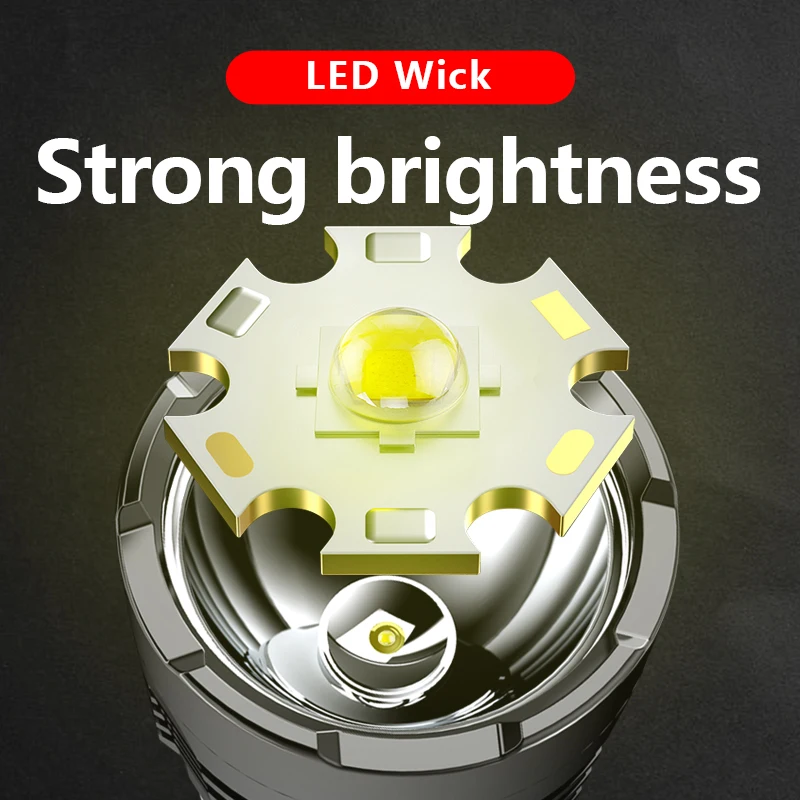 New Outdoor IPX4 Waterproof Portable Camping Hunting Self-defense Tactical ABS Material USB Rechargeable Torch LED Flashlight