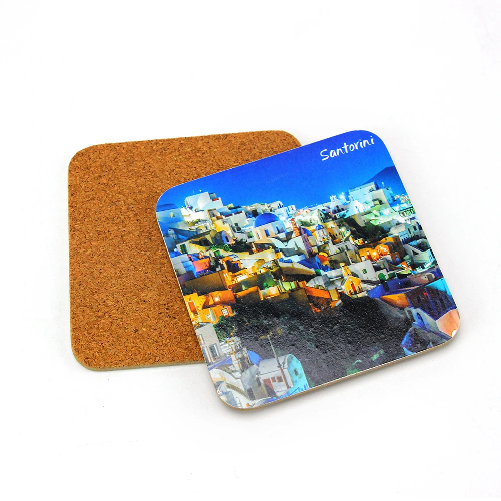 13 years factory supply custom MDF square cork coasters round cup for drink
