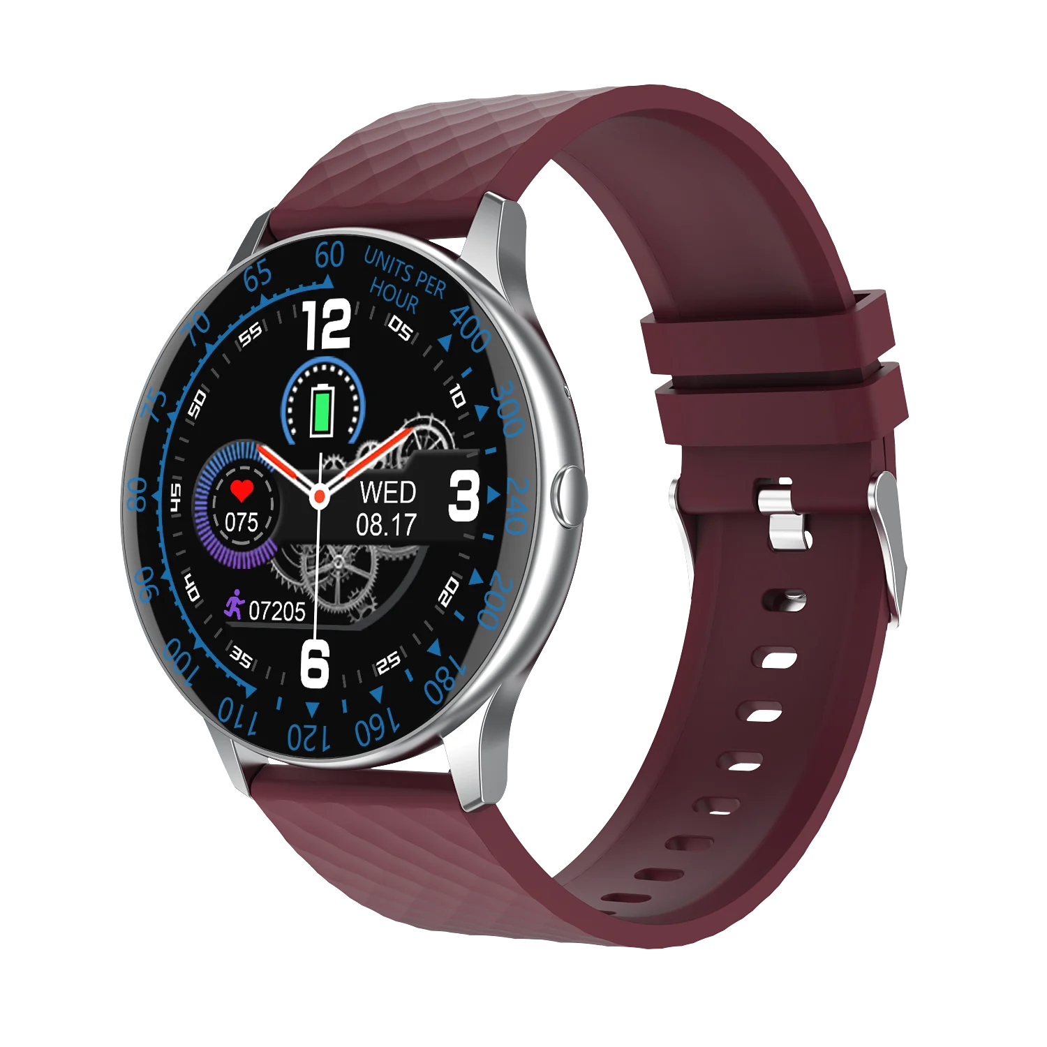 2.5D arc capacitive full touch screen waterproof smart android watch sports smart fitness tracker heart rate