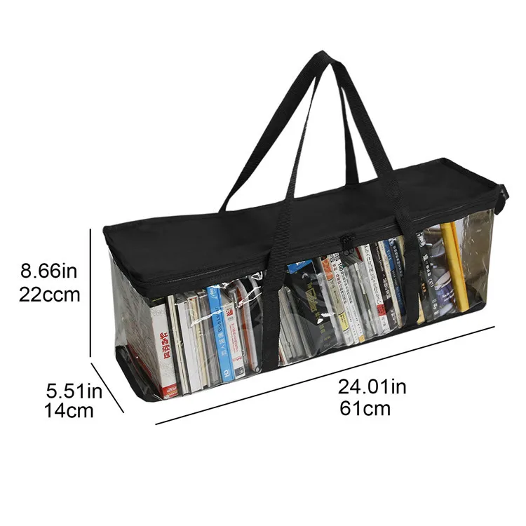 Transparent large capacity PVC CD book storage bag book storage bag handbag
