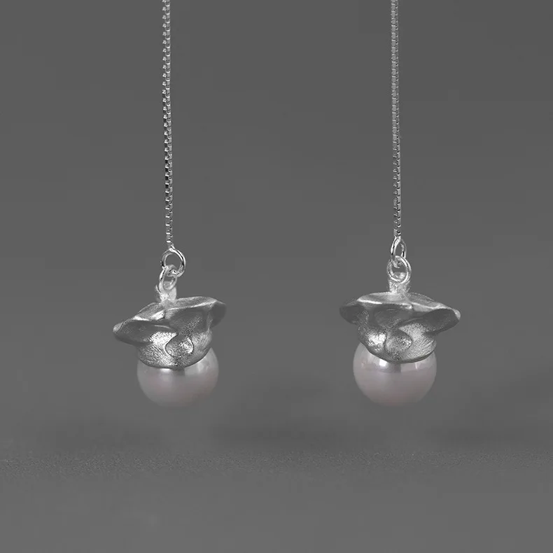 
925 Sterling Silver Desinger Earrings Popular Brands Hat Funny Earrings Pearl Jewelry Set 