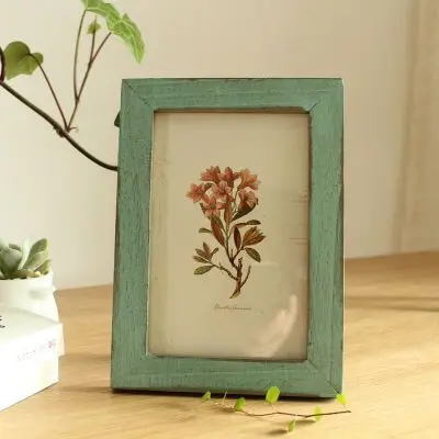 Vintage old 4R decorative painting 6-inch wood picture frame solid wood picture frame wedding photo factory direct sales