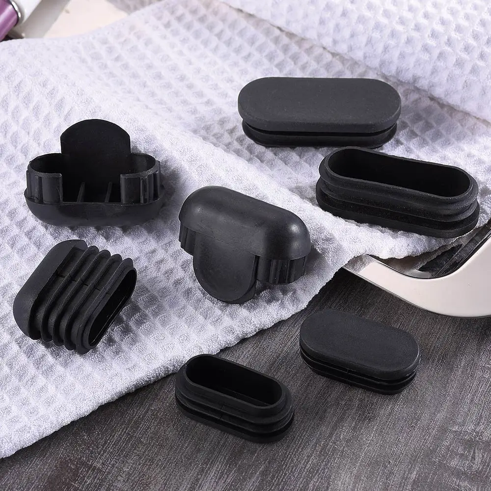 Wholesale aluminium chair leg  plug rectangular furniture plastic end cap for tubing pipes