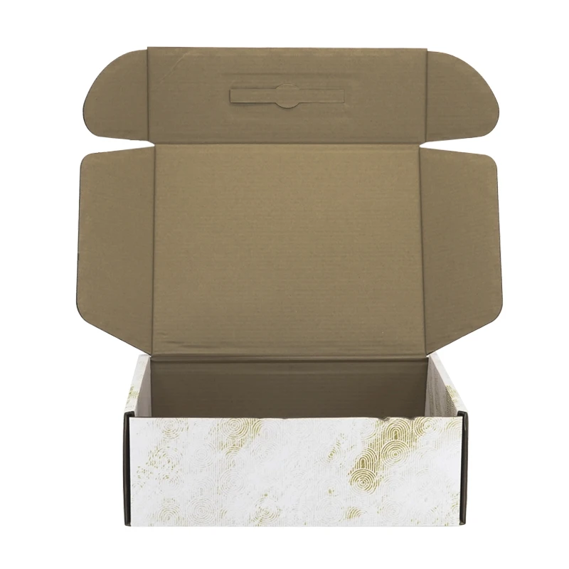 Medium Size 5.9x5.9x2 Inches White Mailer Shipping Boxes Hoodies Packing Gift Present Box for Clothes with Handle