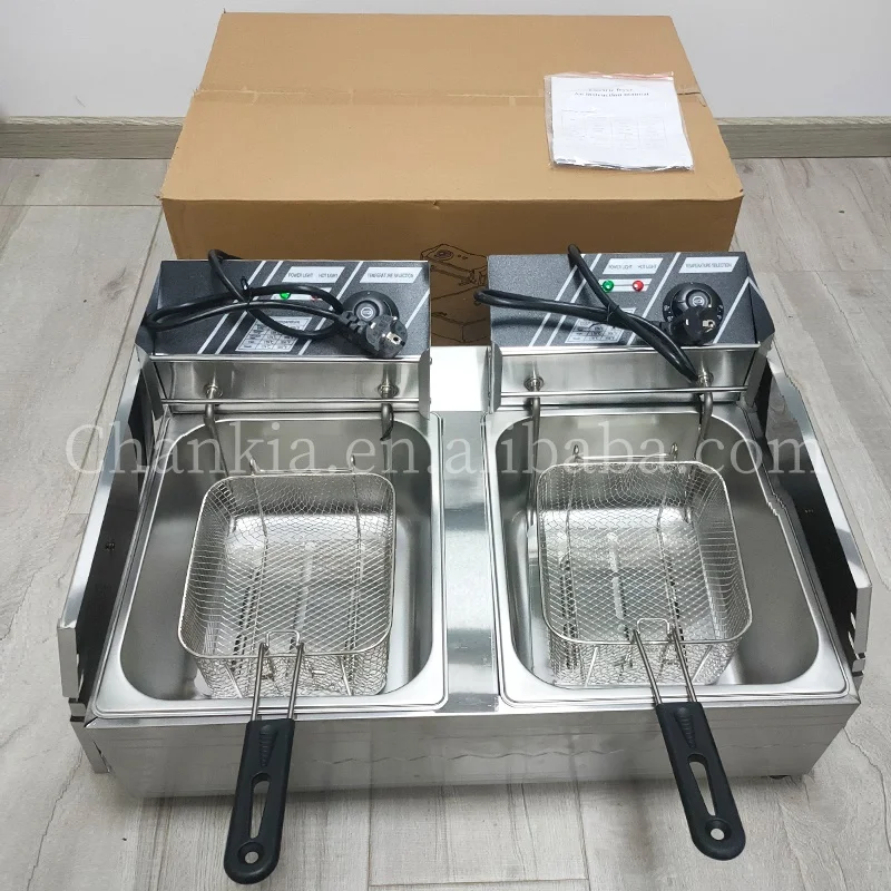 hot sale12L catering equipment Potato Chip frying machine Electric Deep Fryer for fry fish chicken banana