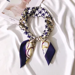 New 2021 Korean Daqian Spring and Summer Bird Pattern Fresh Printed Silk Scarf