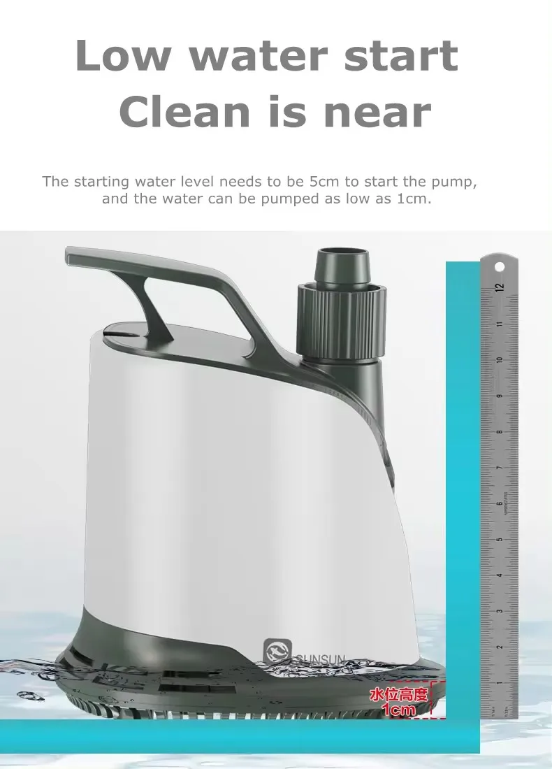 55w EU Plug SunSun XGP-3000L Aquarium Bottom Suction Water Pump Submersible Water Fountain Pump