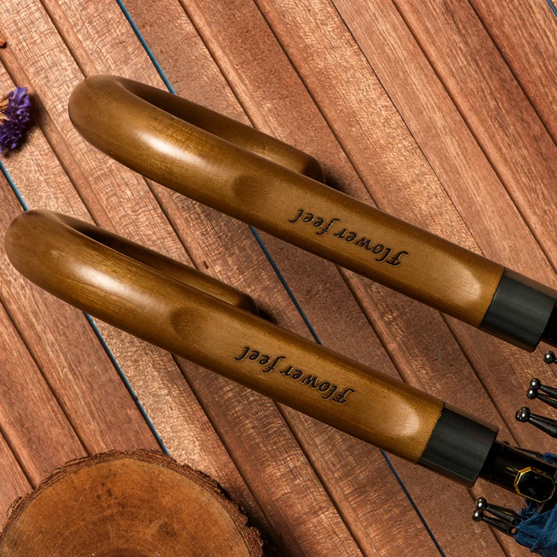 Promotion Custom umbrella high Quality Wood Handle Rain Umbrella With Custom Logo Prints advertising wholesale umbrellas