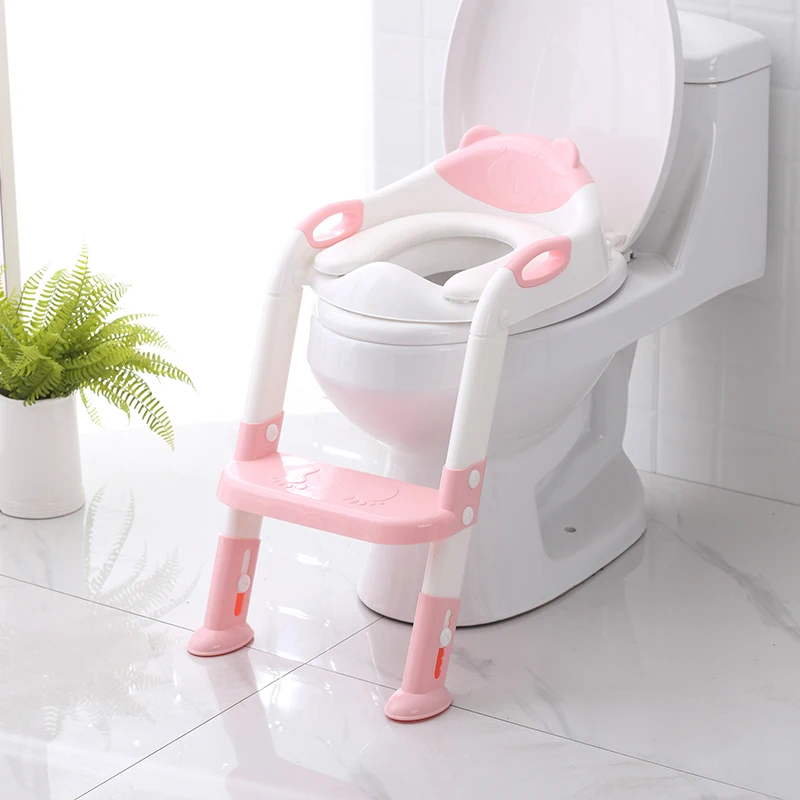 
BabaMama baby toddler plastic potty chair training toilet trainer ladder seat with handle 