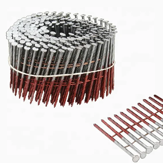 Siding Coil Nails Ring Shank Wire Collated Nail 15-Degree 2-Inch x 0.090-Inch