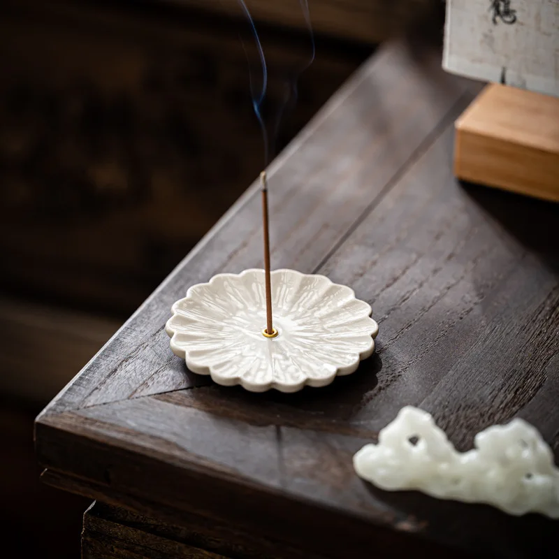 Kabbalah Simple and Elegant Incense Holder Stand Incense Stick Burner ceramic Incense Holder with Ash Catcher