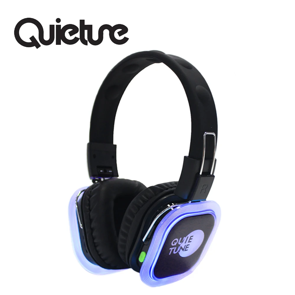 Hot Sales F39 Silent Disco Headphones with 600Mah Battery and LED Light Used in Parties