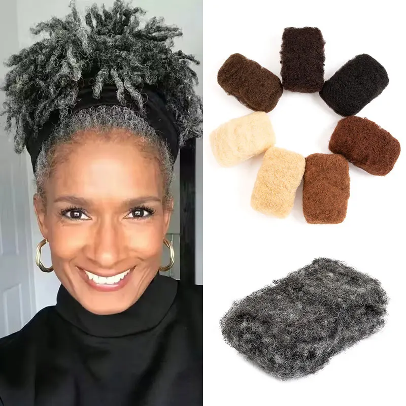 BLT fast shipping wholesale best afro kinky curly bulk human hair salt pepper afro bulk hair crochet for braiding hair ombre
