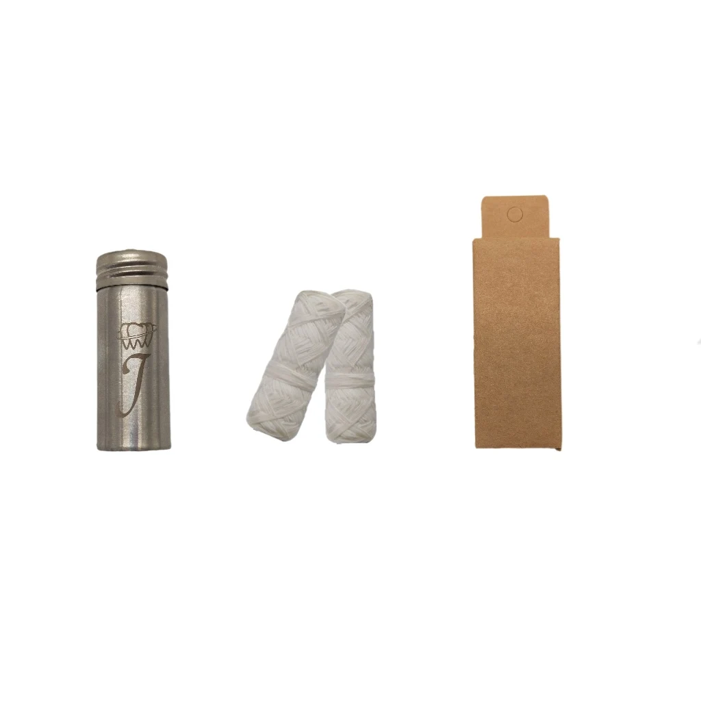 200 Meters Fabulous Customizable Silver Stainless Steel Bottle-Held Bamboo Charcoal Dental Floss with Two Backup Cores