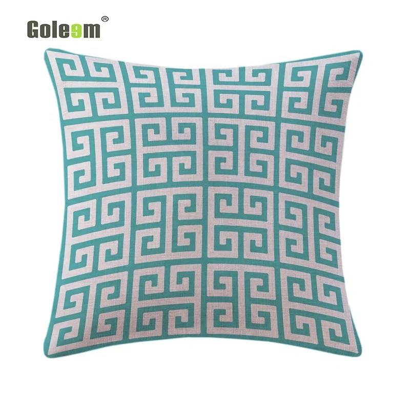 
High QualityHome Textiles Art 45*45cm Cotton Linen Streamline Moderne Style Decorative Indoor Outdoor Throw Cushion 
