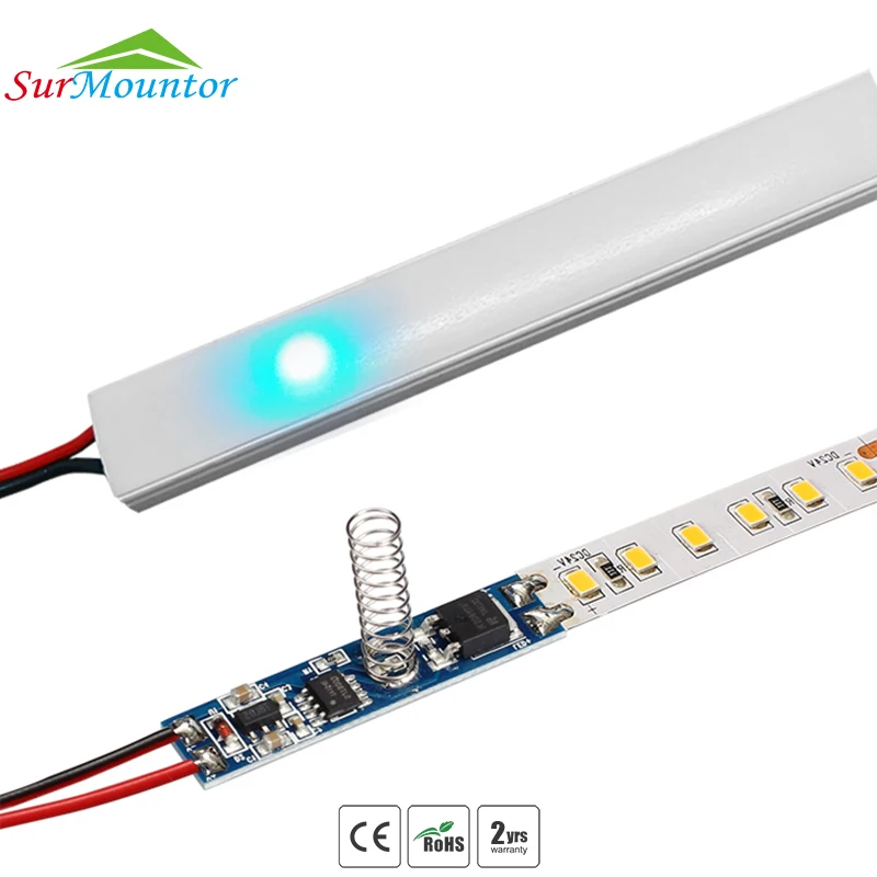Mini Touch Dimmer Sensor Switch for LED Strips in  Aluminum Profile Frame Extrusion