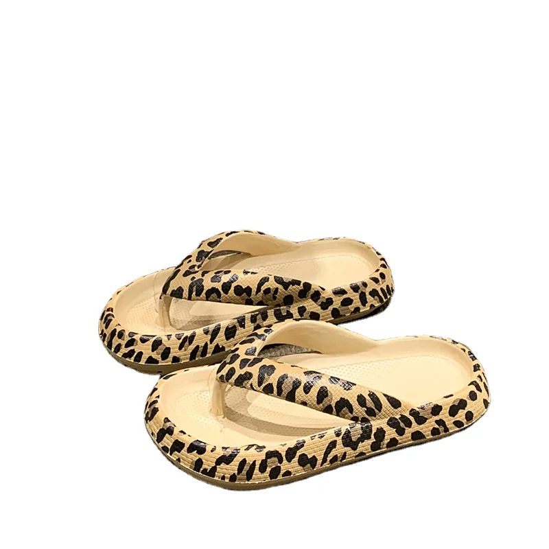 2023 women platform flip flop sandals leopard slides slippers