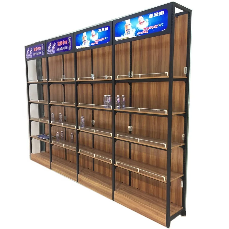 New style supermarket wooden shelf,gondola shelves for sale