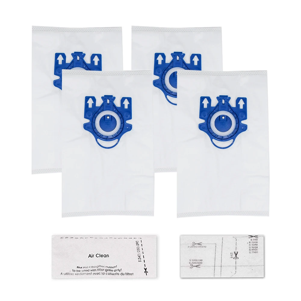 4-pack Replacement Vacuum Spare Parts Dust Filter Bag for Miele GN Vacuum Cleaner