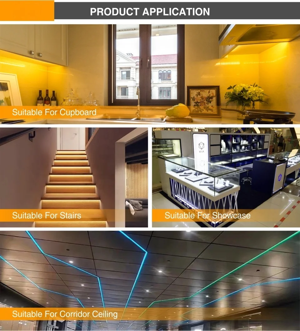Recessed Aluminum Led Profile Furniture Led Light Aluminum Profile For Ceiling Light Bar Lighting