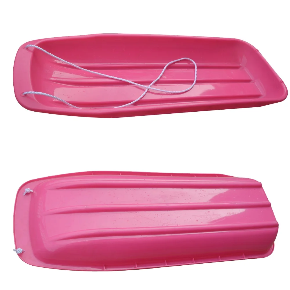 Mei red sled surprise gifts/ Kids Snow Sled Boat Sledge Glider Toboggan Sliding / Outdoor Sport Hand pull on the rope