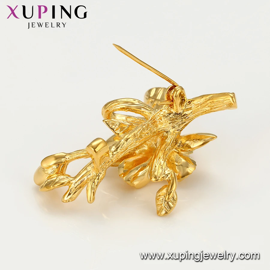 A00538424 xuping шерстяные пальто для темпераментных high-end с бутоньеркой платье крупным цветочным принтом женские покрытыем цвета чистого 24 каратного золота шаль Пряжка