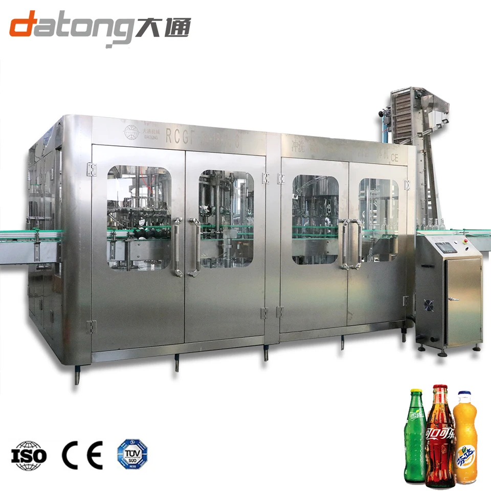 Datong Best Sell 3 in 1 Glass Bottle Filling Machine For Soda Water Alcoholic Beverage Filling Machine