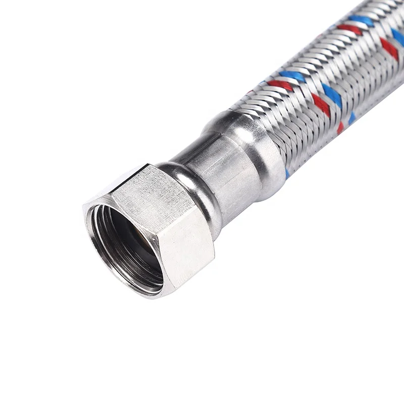 1/4 3/8 inch top factory lifetime guarantee 304 Stainless Steel Bathroom Wire Metal Braided Flexible Hose 23 m