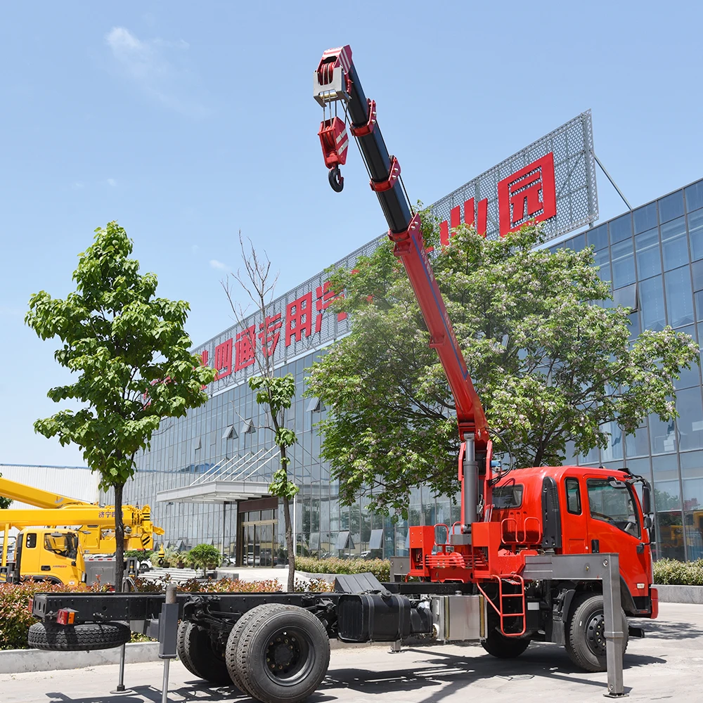 New 3 Ton /4 Ton/5 Ton/6.3 Ton Mobile Straight Boom Hydraulic Telescopic Cranes For Sale