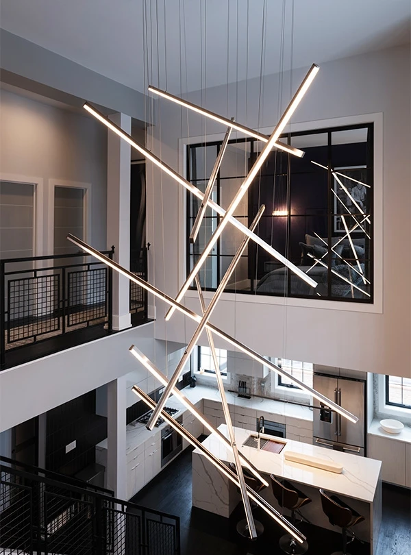  ETL cETL listed whold lamp Simple chandlier Hanging Decorative Ceiling Pendant Lights Circle Rings Acrylic modern