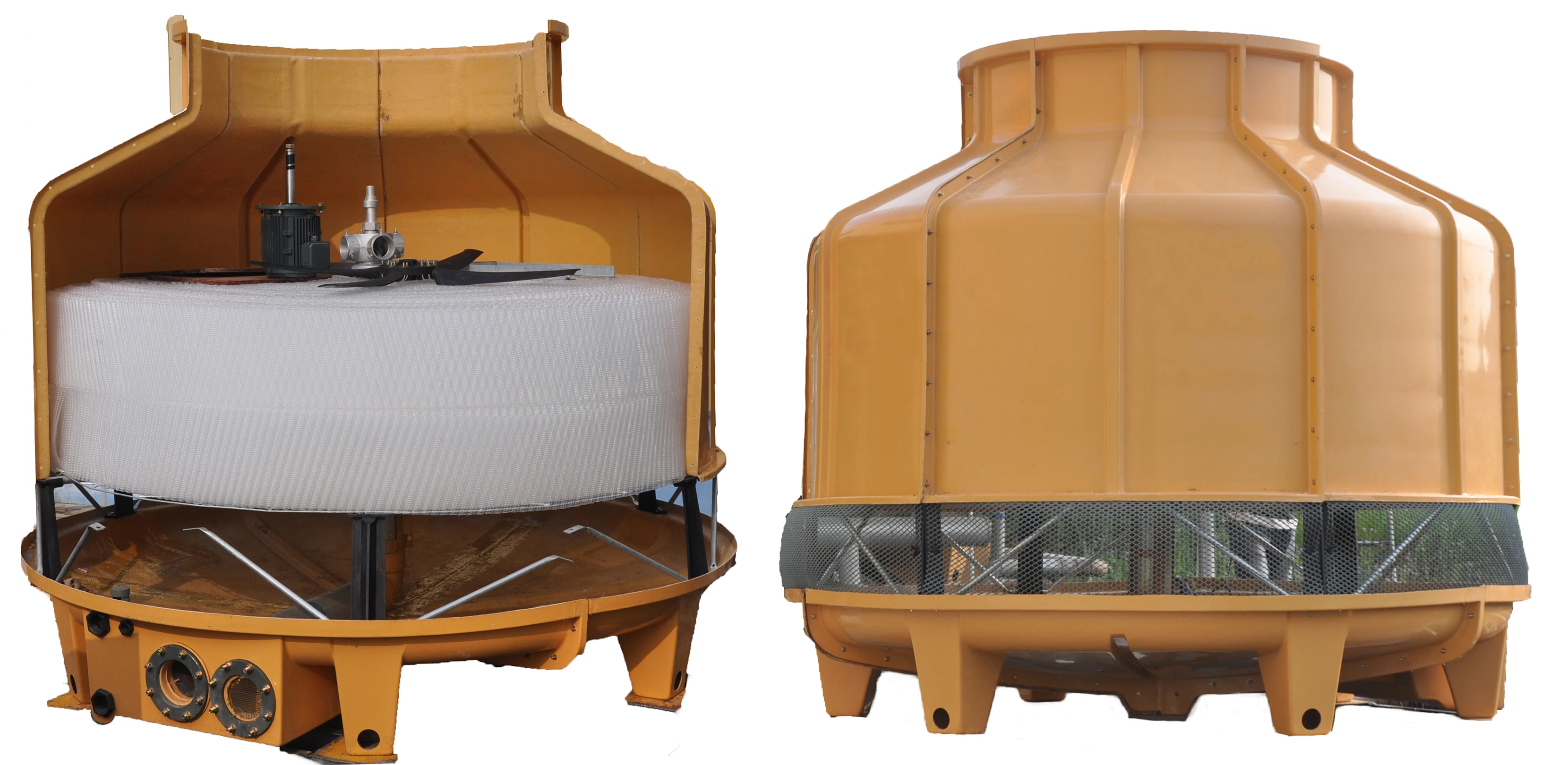 Hot sale small size water frp round cooling tower for injection molding industry