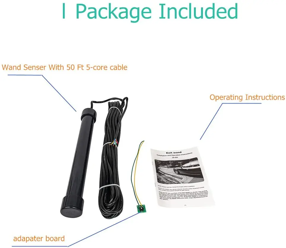 LockMaster Exit Wand Sensor Gate Opener Car Sensor Vehicle Detector with 15m Wiring Cable Buried Under Ground