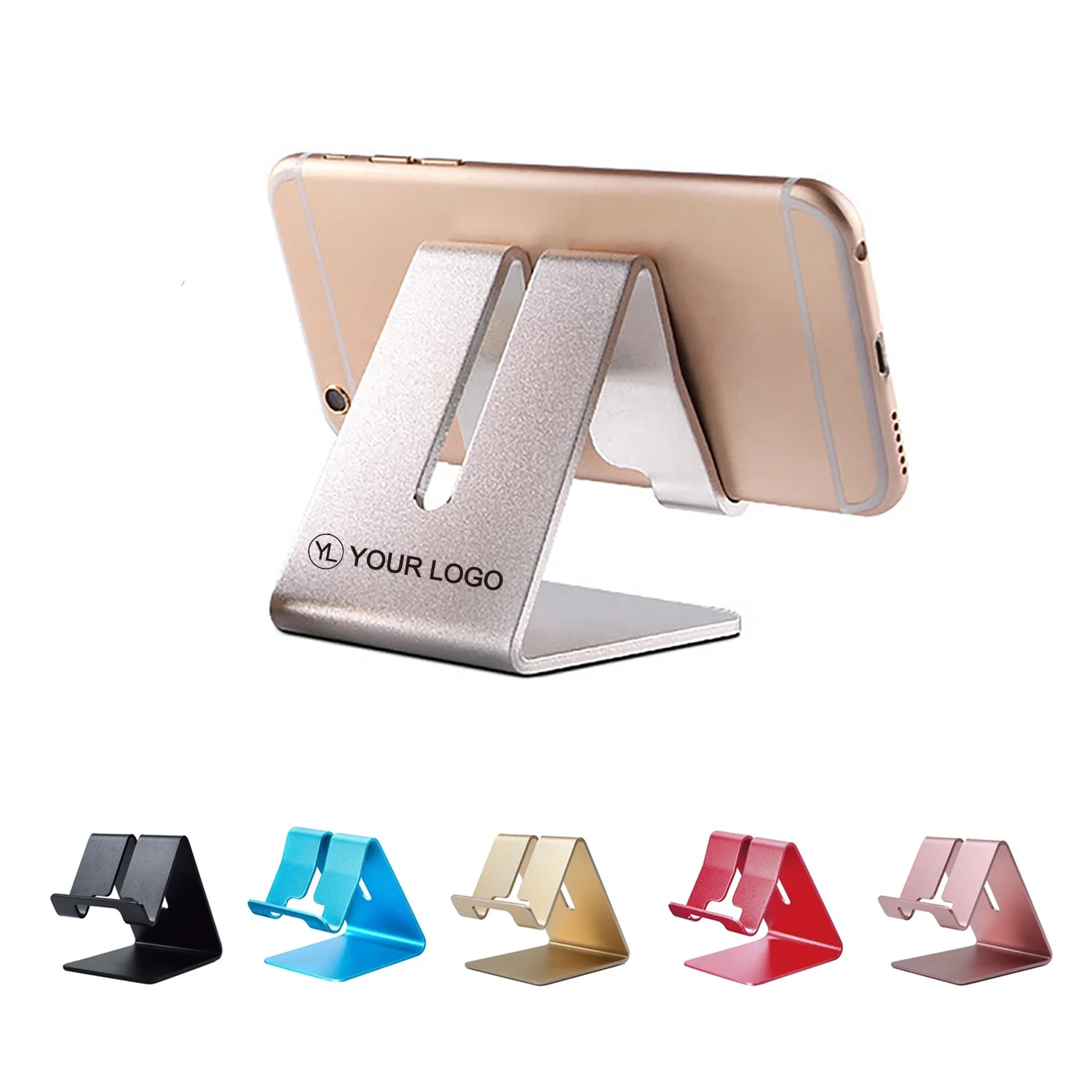 Custom Desktop Mobile Cellphone Bracket Metal Stand Desk Table Aluminum Alloy Universal Phone Holder